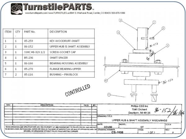 Turnstile Parts - Phillips Burle - Image 2