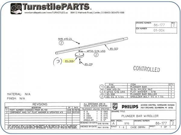 Turnstile Parts - Phillips Burle - Image 3